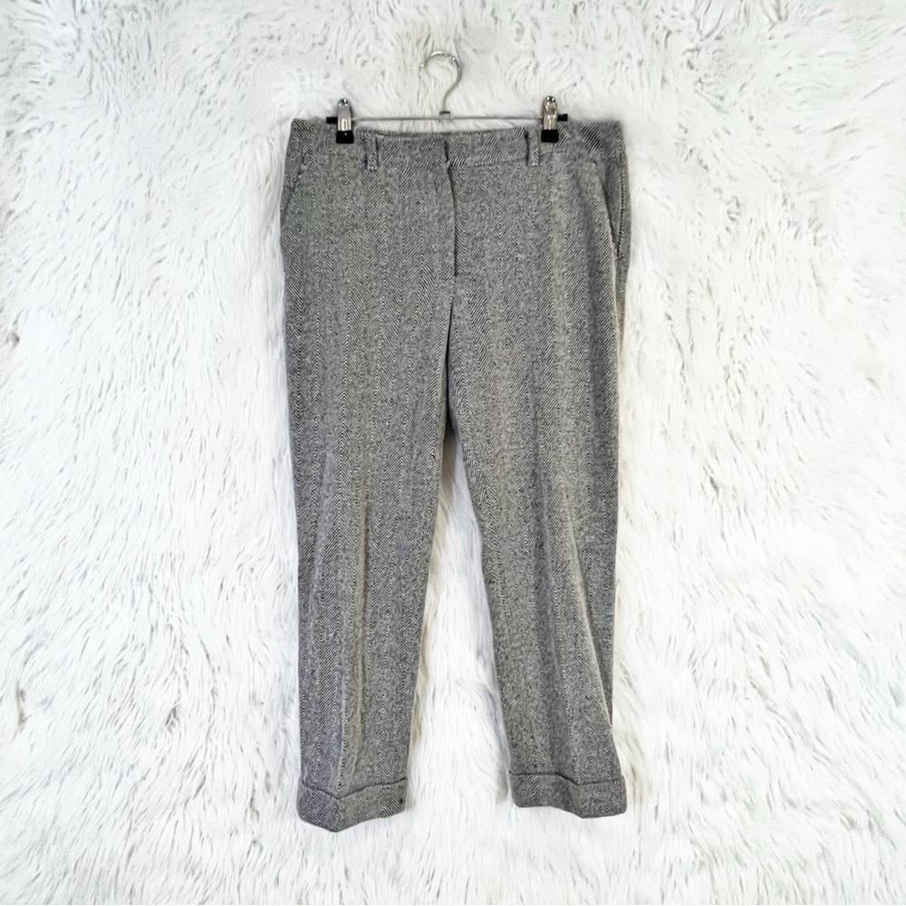 White House Black Market Size 8 Gray Herringbone